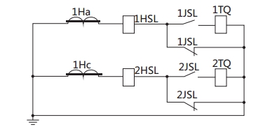 JSL-15繼電器構(gòu)成的去分流操作機構(gòu)的保護原理圖