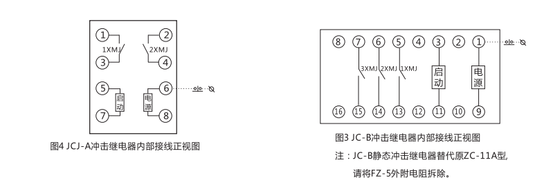 JCJ-A靜態(tài)交流沖擊繼電器技術指標及注意事項圖1